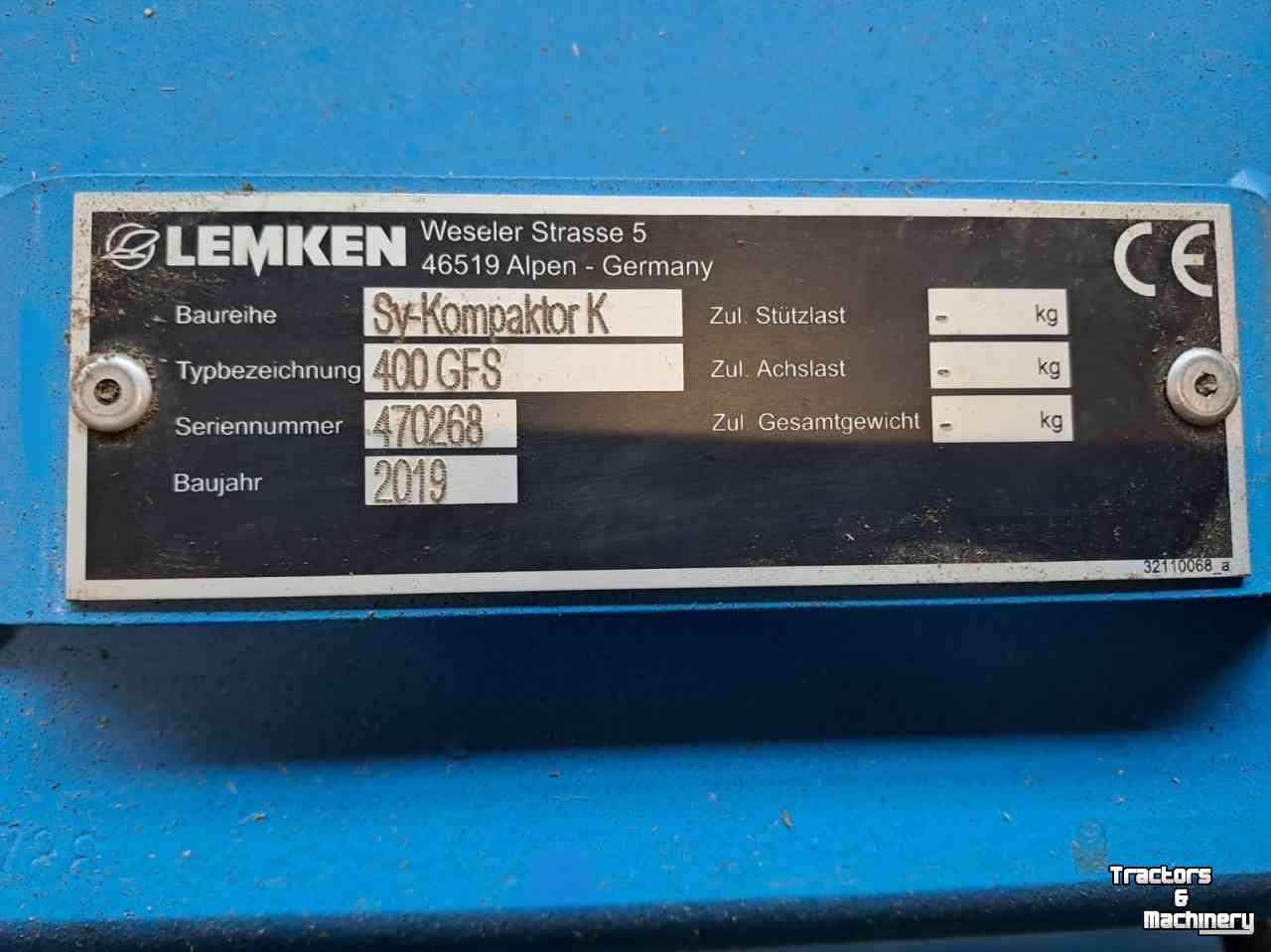 Combination de préparation du lit de semence Lemken kompaktor k400