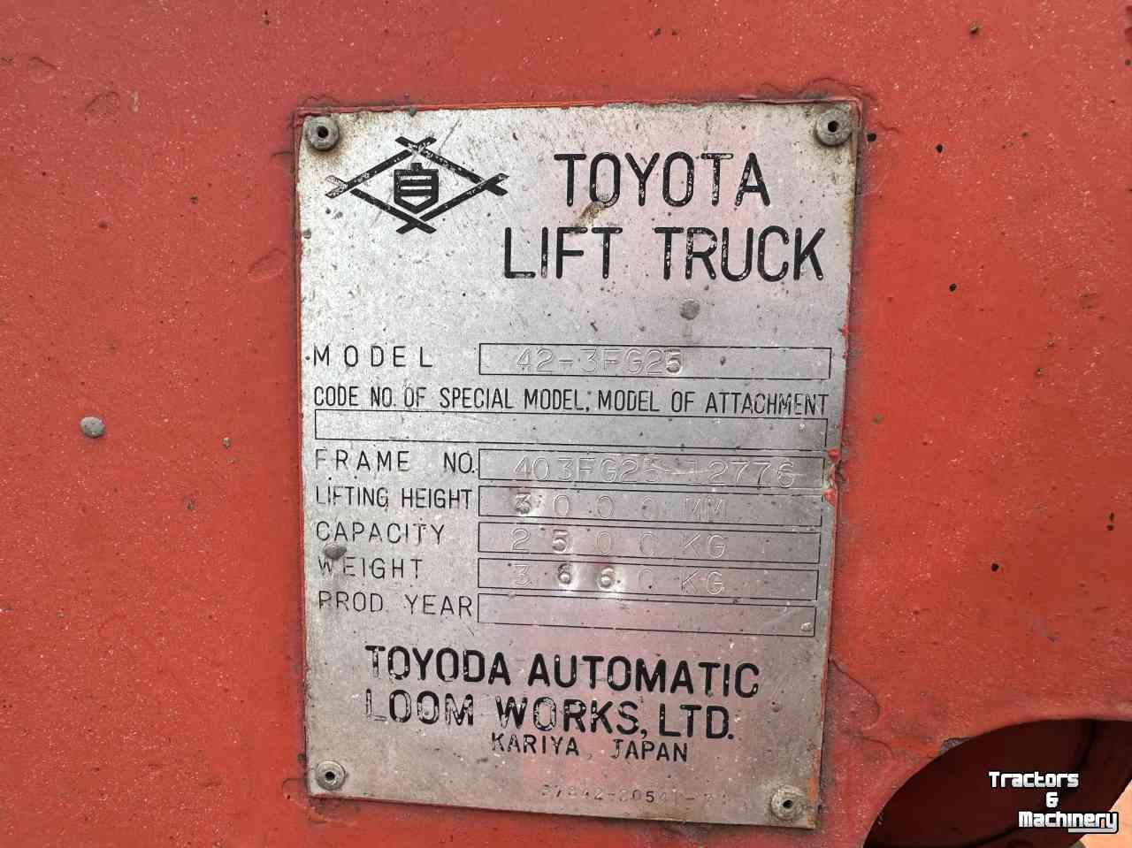 Chariot élévateur Toyota Toyota 42-EFG25