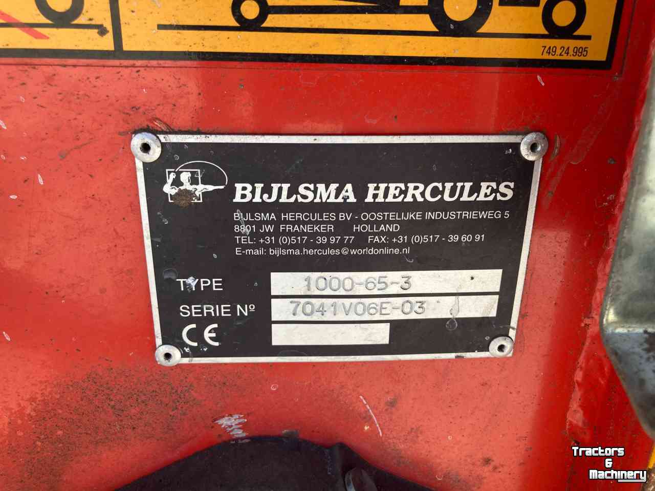 Elevateur répartiteur télescopique Bijlsma Hercules 1000-65-3