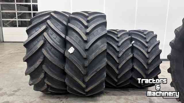 Roues, Pneus, Jantes, Barillets Jumelage BKT 710/60 R38 + 600/60 R28 op velg