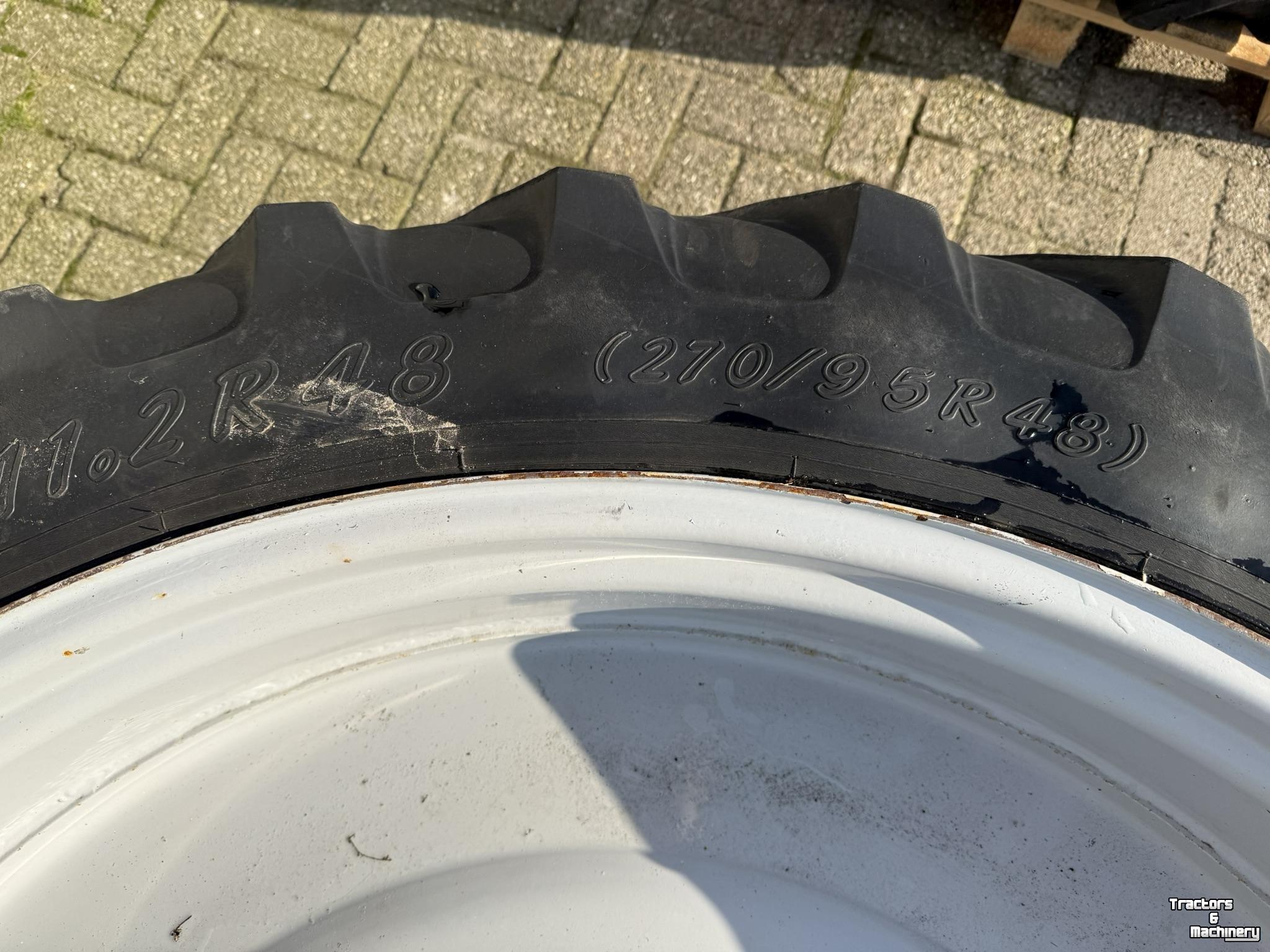 Roues, Pneus, Jantes, Barillets Jumelage  Alliance 270/95R48 + 270/95R32 cultuurwielen