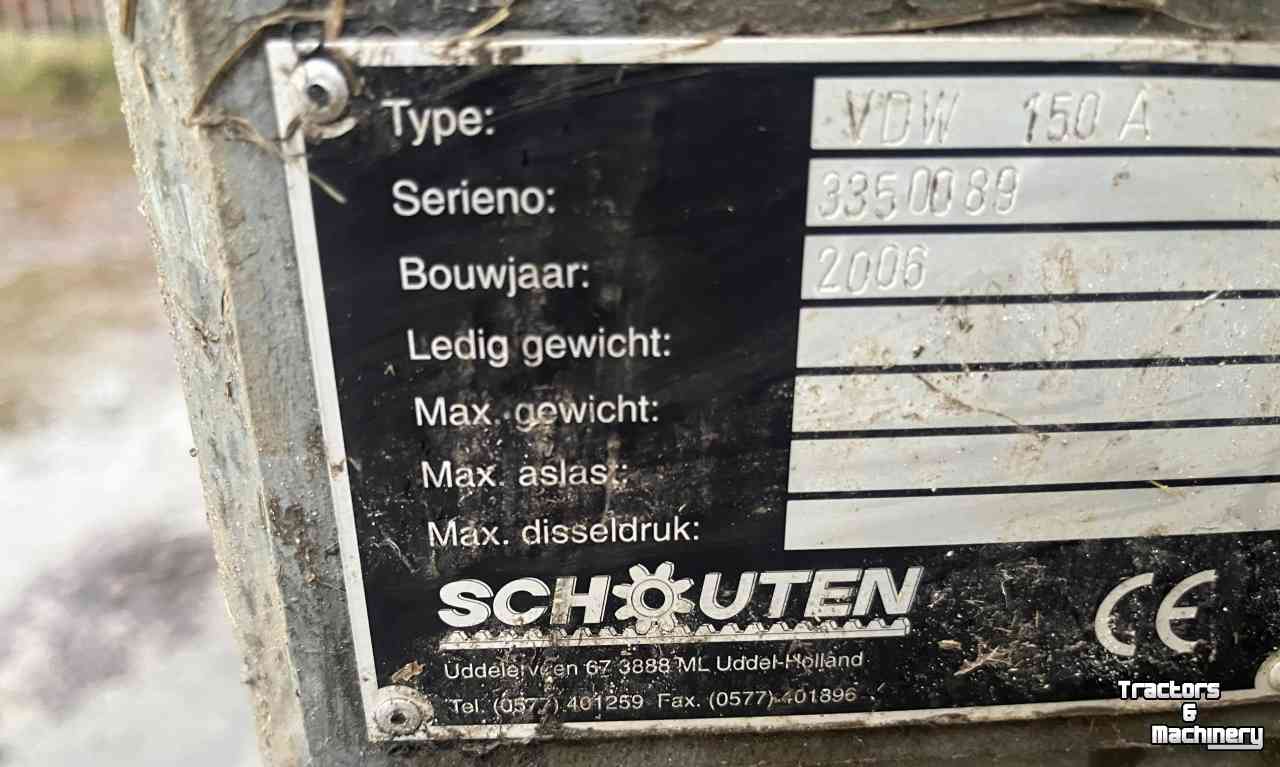 Remorque distributrice Schouten VDW 150 A Voerdoseerwagen