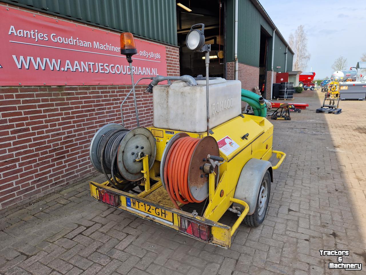 Nettoyeur à haute pression Chaud/Froid  ROM400 hogedruk rioolreinigingsaanhanger