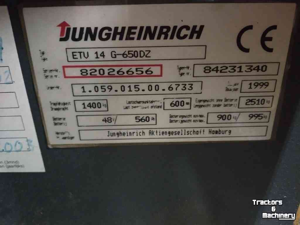 Rétractable Jungheinrich reachtruck ETV14
