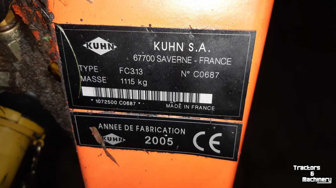 Faucheuse Kuhn FC 313 lift control