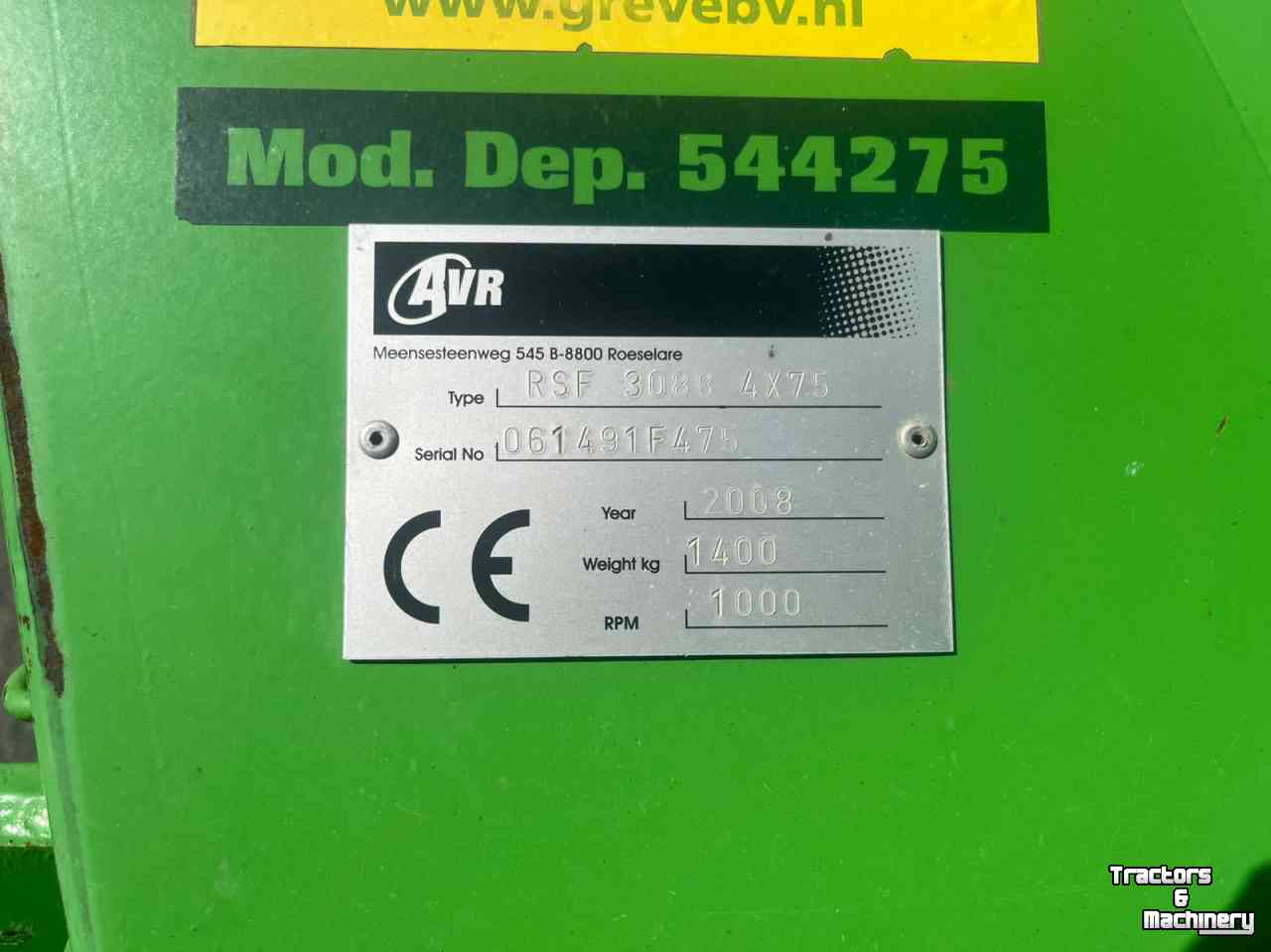 Fraise buteuse AVR RSF 4x75