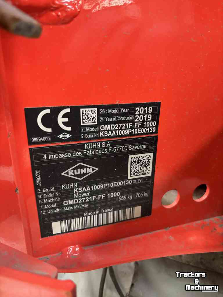 Faucheuse Kuhn Gmd 2721 F frontmaaier
