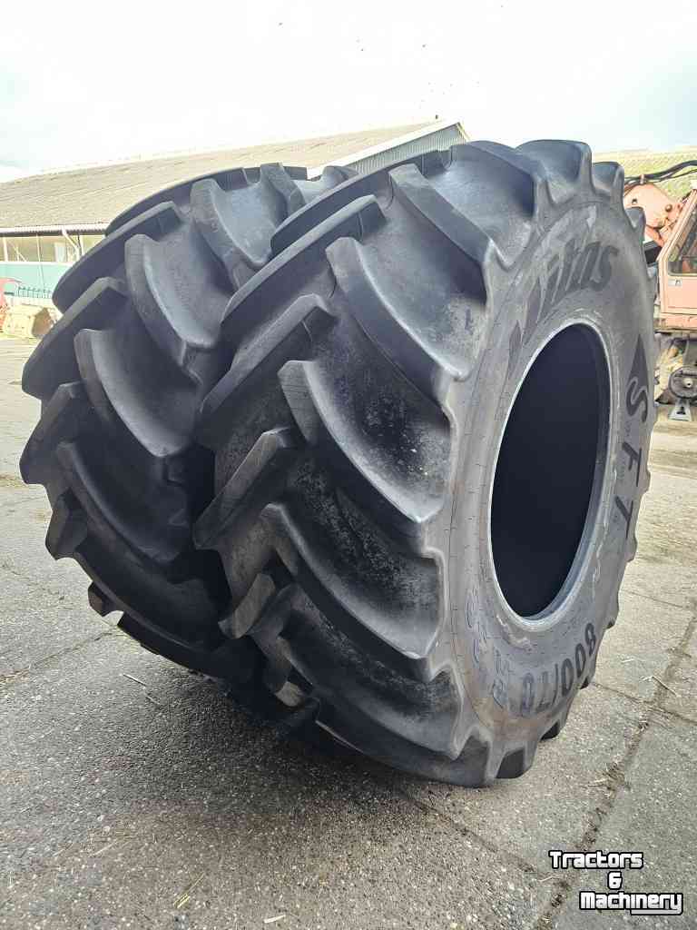 Roues, Pneus, Jantes, Barillets Jumelage Mitas 800/70R38 SFT. 58 mm profiel!