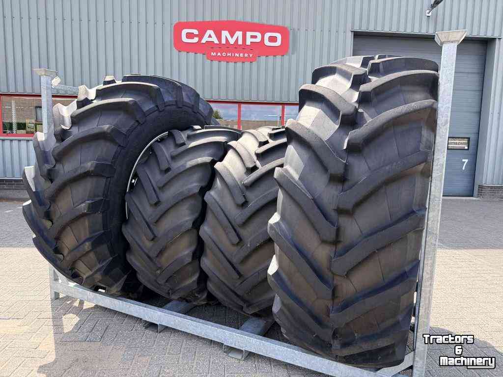 Roues, Pneus, Jantes, Barillets Jumelage Trelleborg 710/70R42 + Mitas 600/70