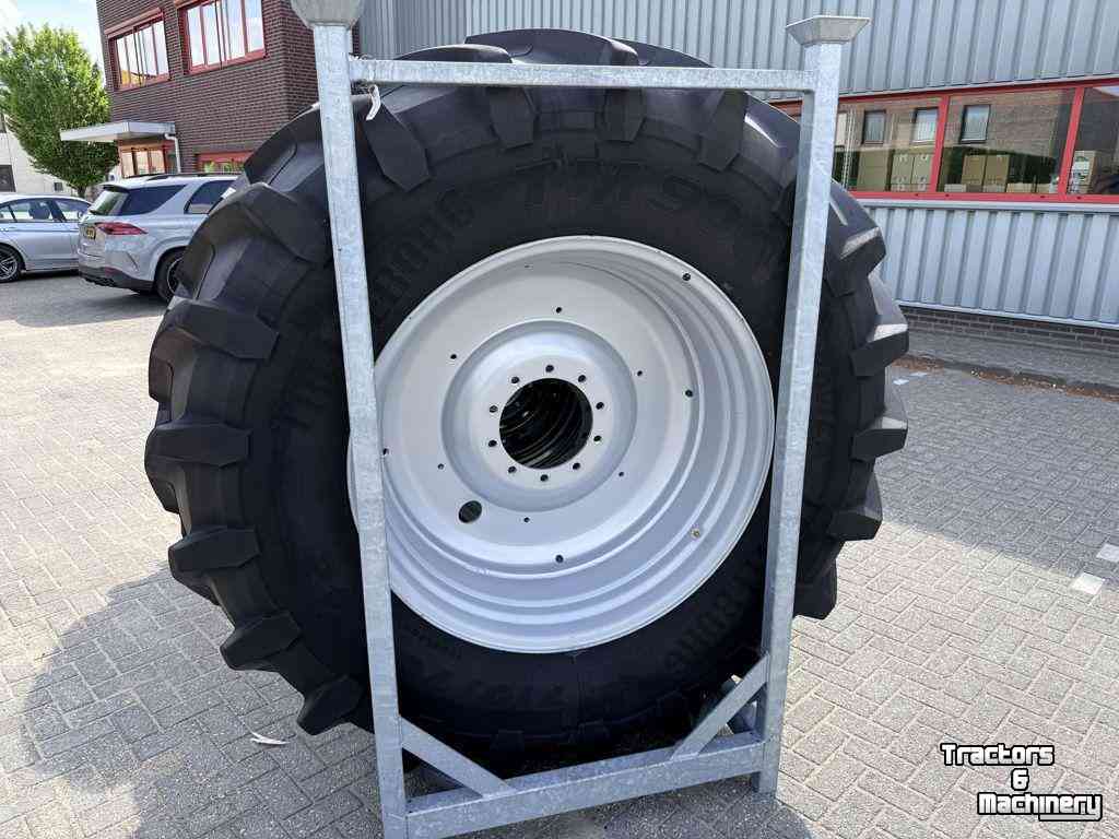 Roues, Pneus, Jantes, Barillets Jumelage Trelleborg 710/70R42 + Mitas 600/70