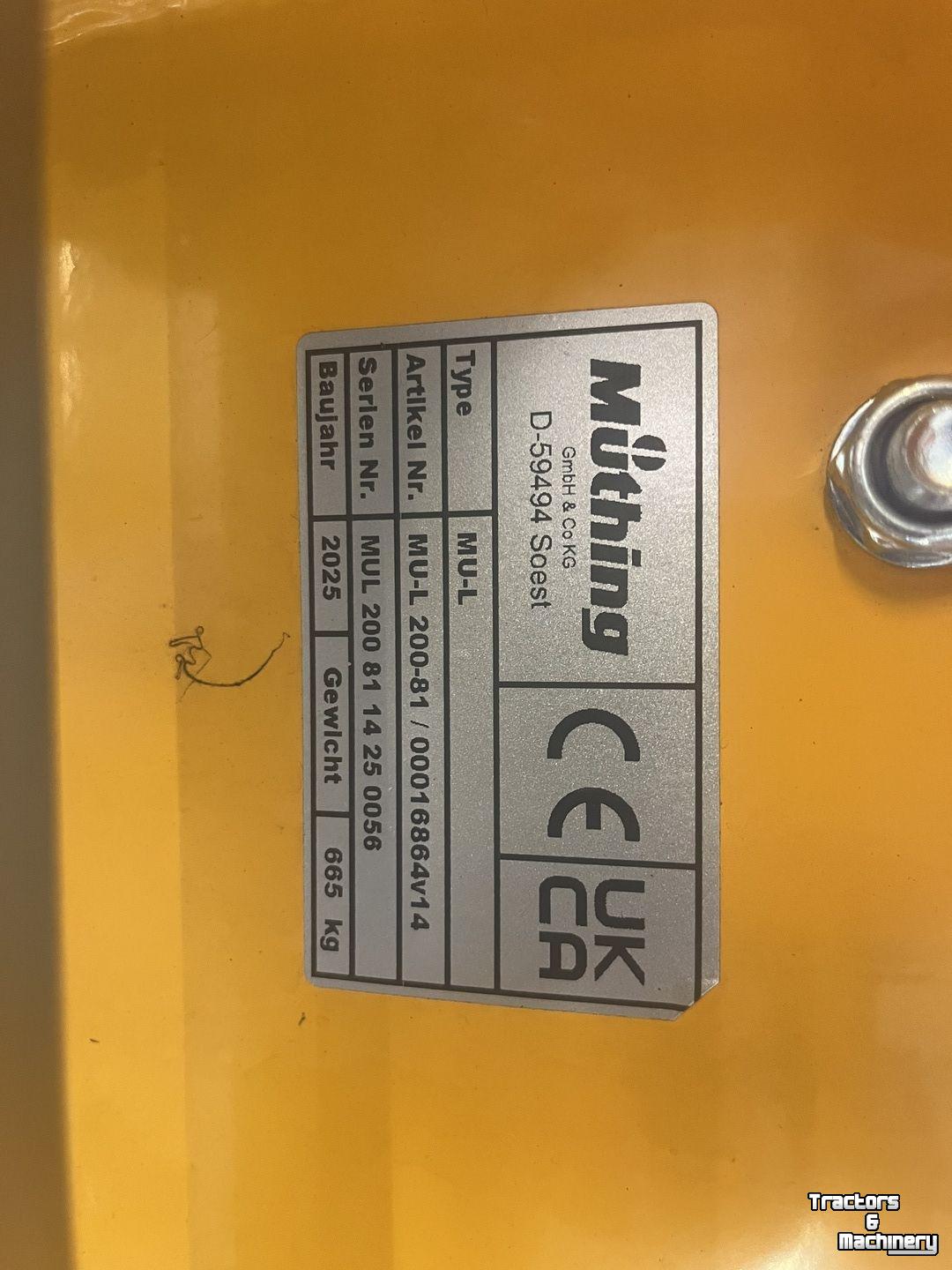 Rotobroyeur Müthing MU-L 200 VARIO klepelmaaier