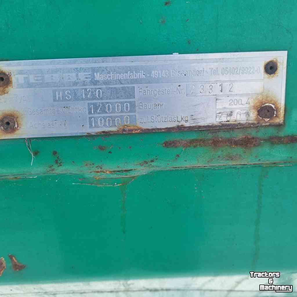 Epandeur de fumier Tebbe HS 120 universeel breedstrooier, mestverspreider, meststrooier