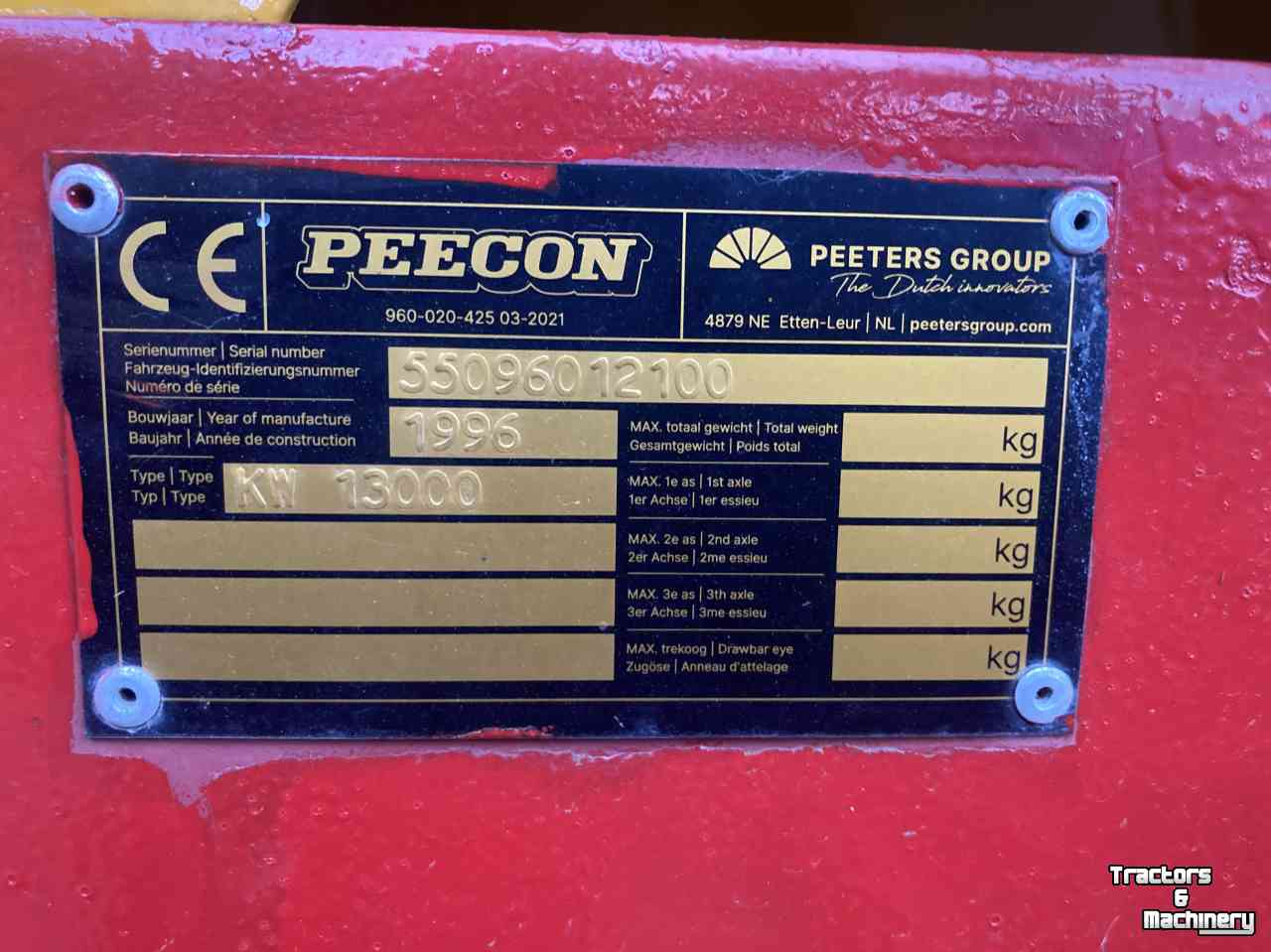 Benne agricole Peecon 13000