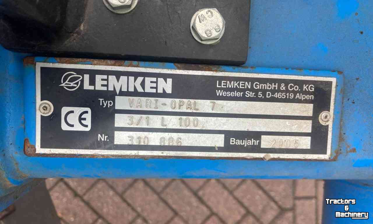 Charrues Lemken Vari-Opal 7 Wentelploeg + Cappon Snedemixer