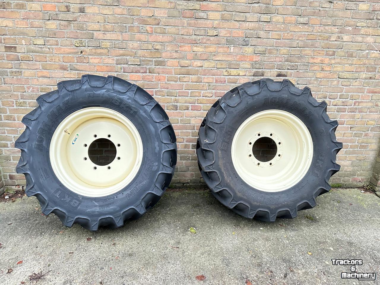 Roues, Pneus, Jantes, Barillets Jumelage BKT 380/70R24