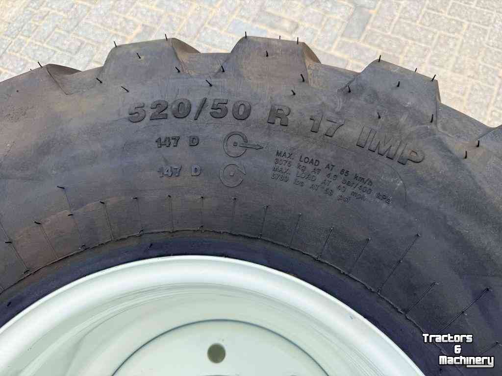Roues, Pneus, Jantes, Barillets Jumelage Vredestein 520/50R17 Flotation Trac met Velg