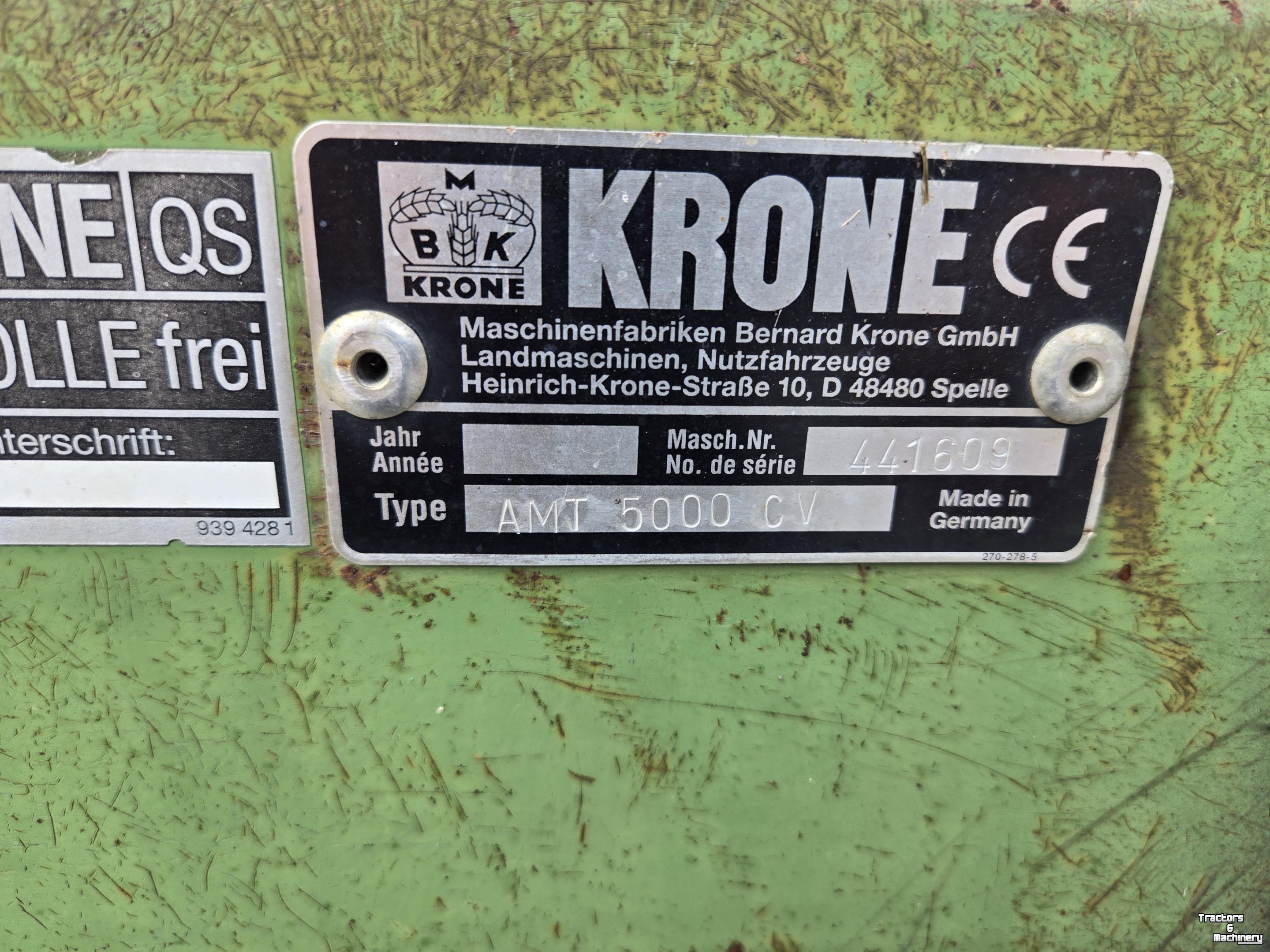 Faucheuse Krone AMT 5000 cv