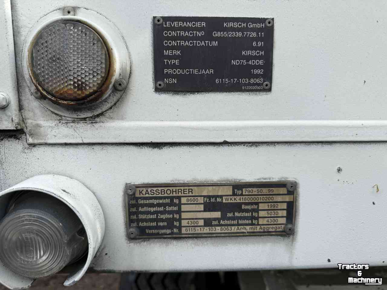 Remorque Kässbohrer 6 meter