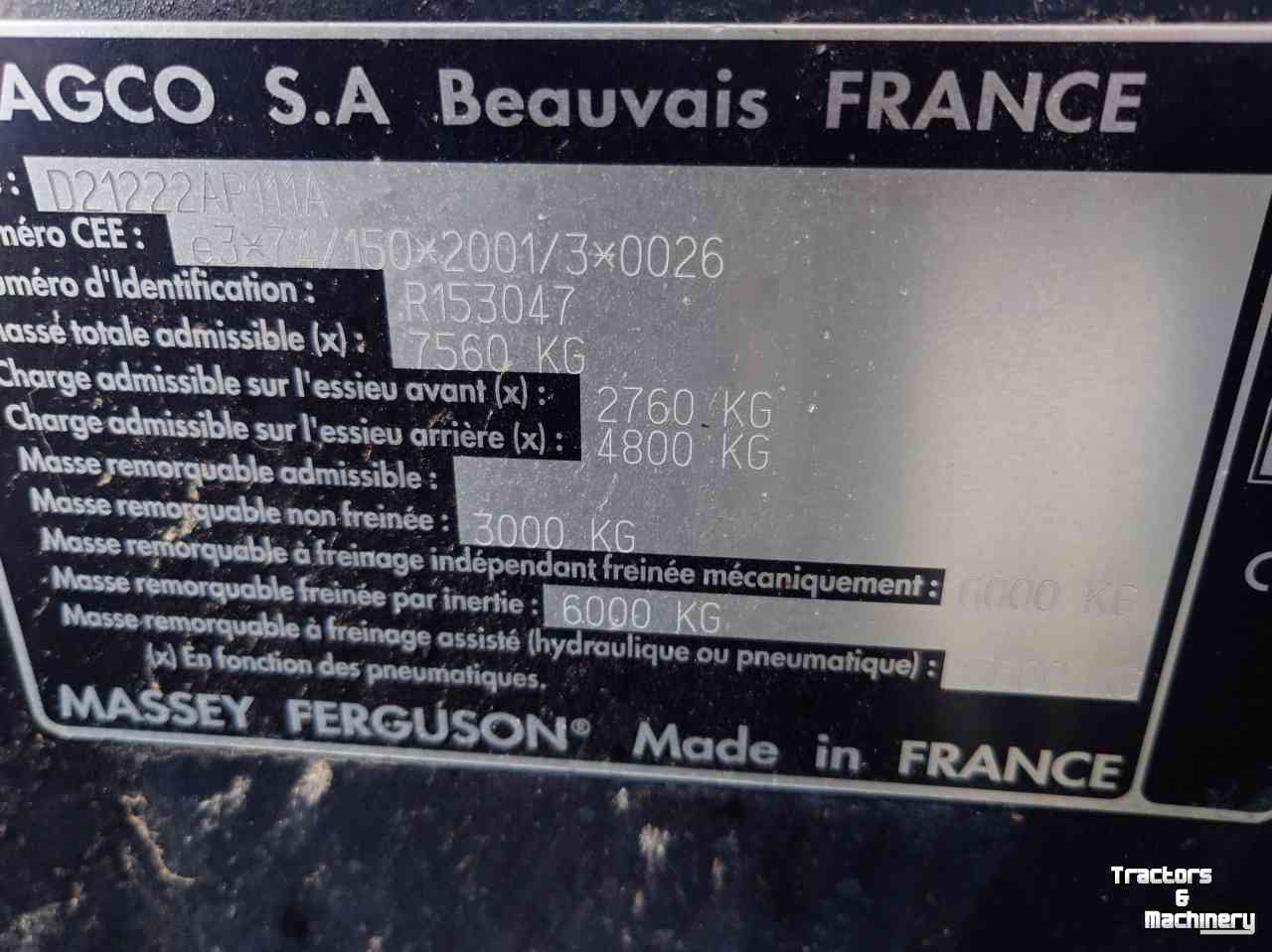 Tracteur Massey Ferguson 5425 4x4 Open station