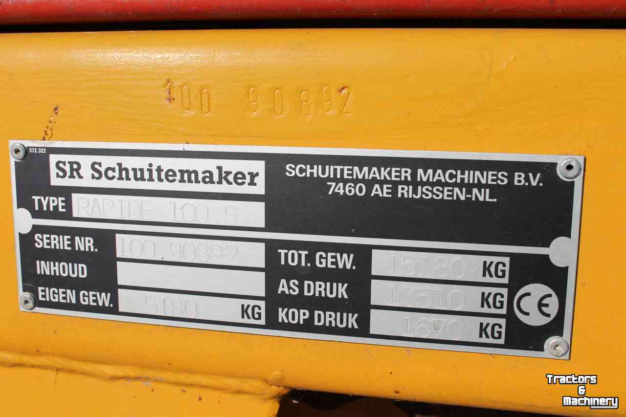 Autochargeuse Schuitemaker Rapide 100 opraapwagen ladewagen opraapsnijwagen