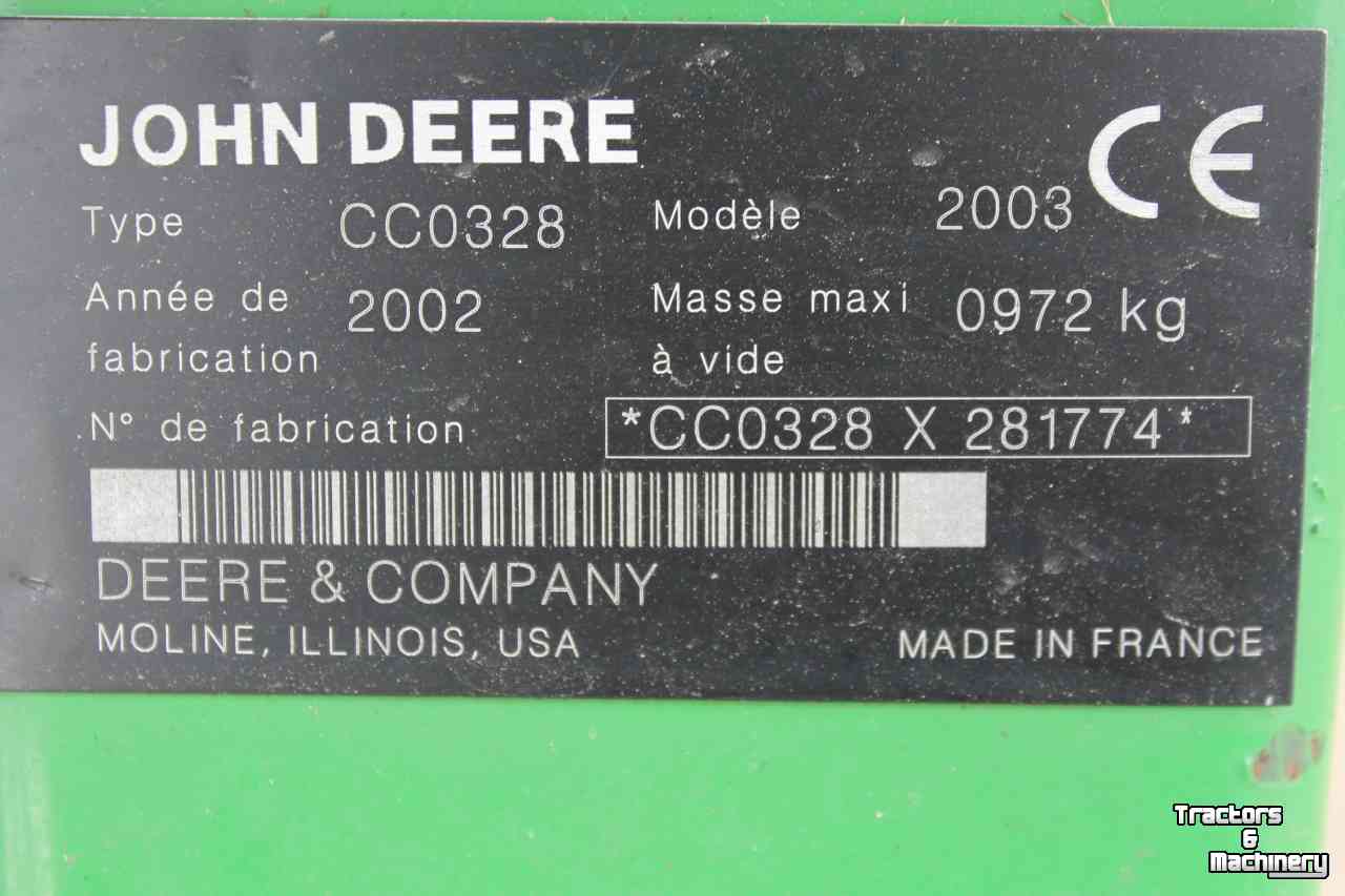 Faucheuse John Deere 328 (Kuhn FC283) achtermaaier schijvenmaaier kneuzer lift-control