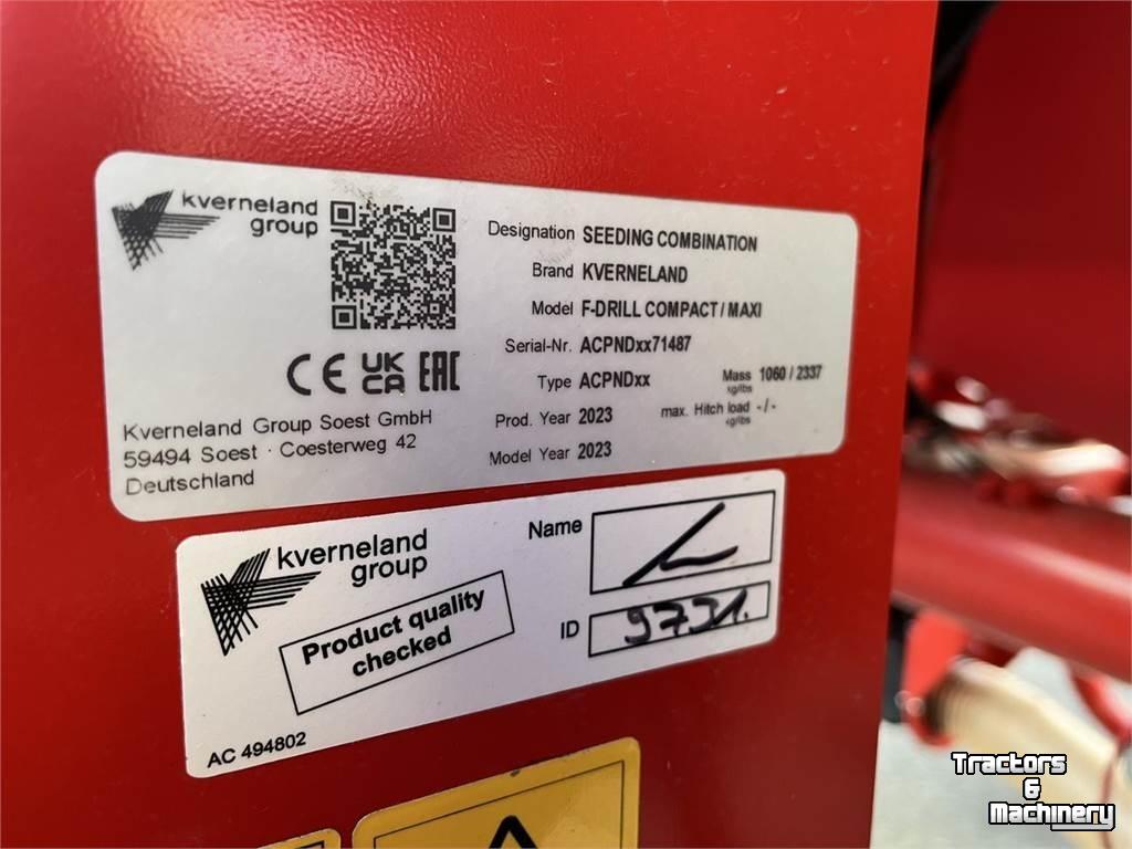Semoir Combination Kverneland F Drill  Maxi 2200 Liter