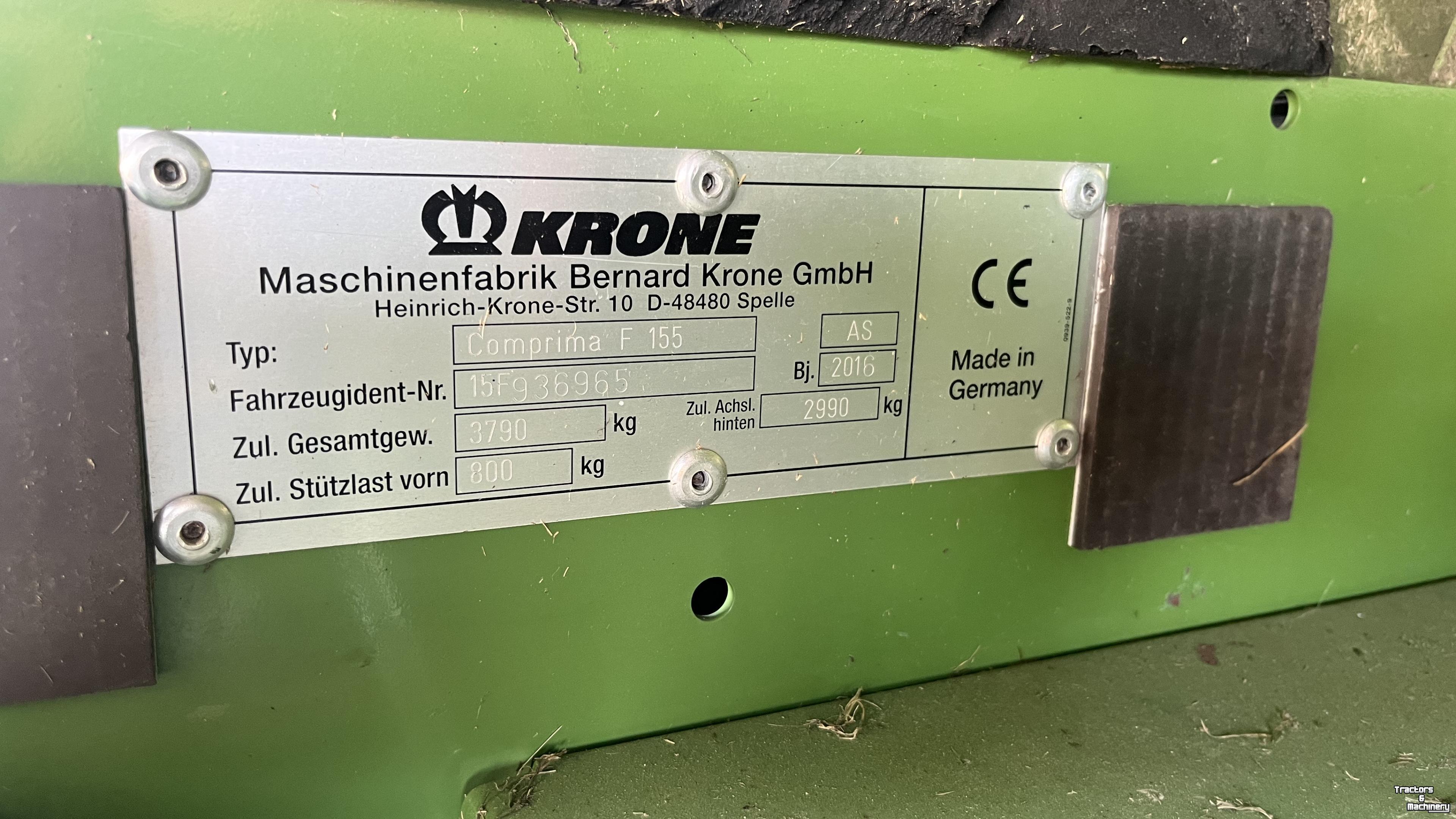 Presses Krone Krone comprima F155XC In gowell