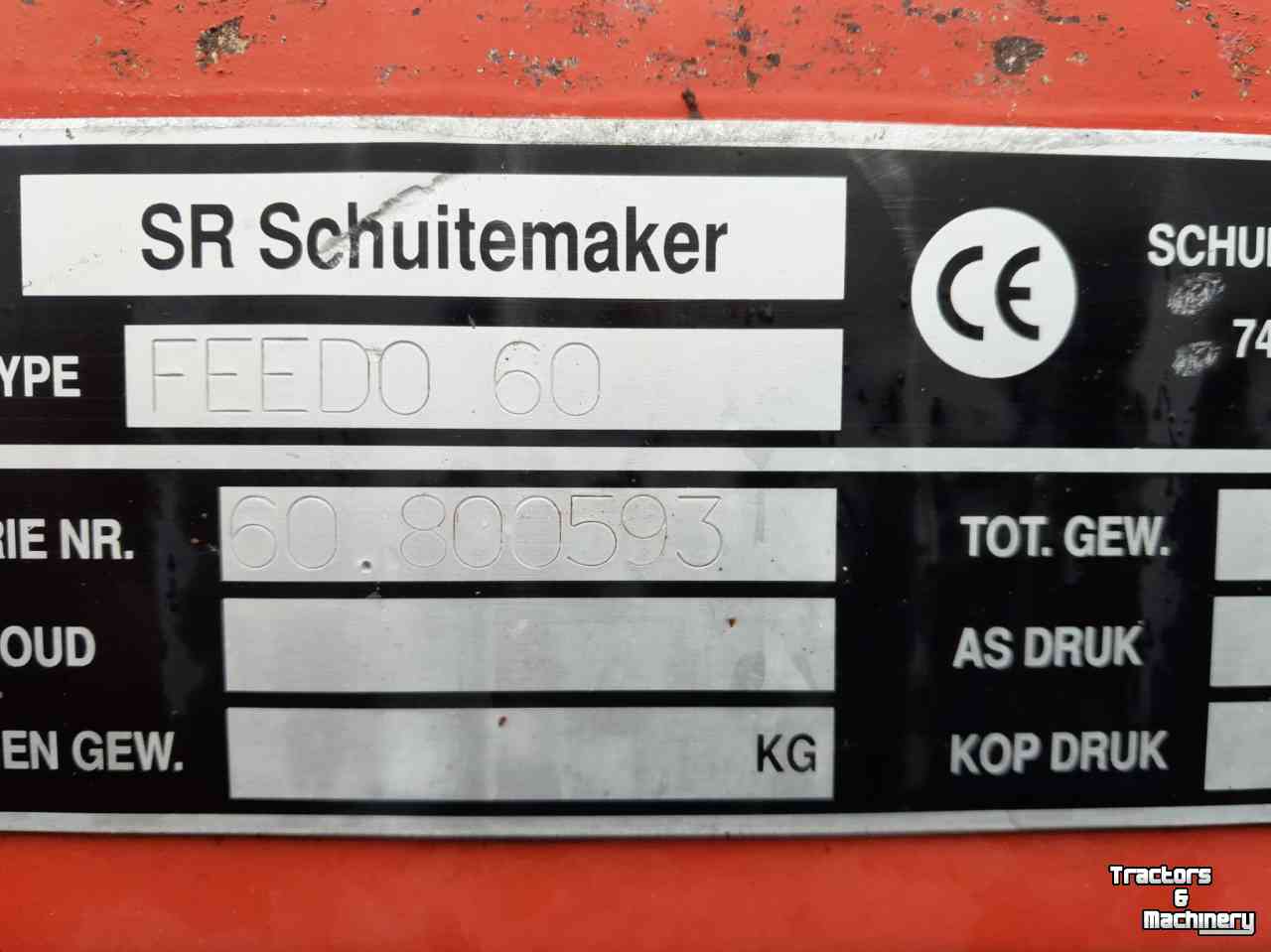 Remorque distributrice Schuitemaker Feedo 60-13