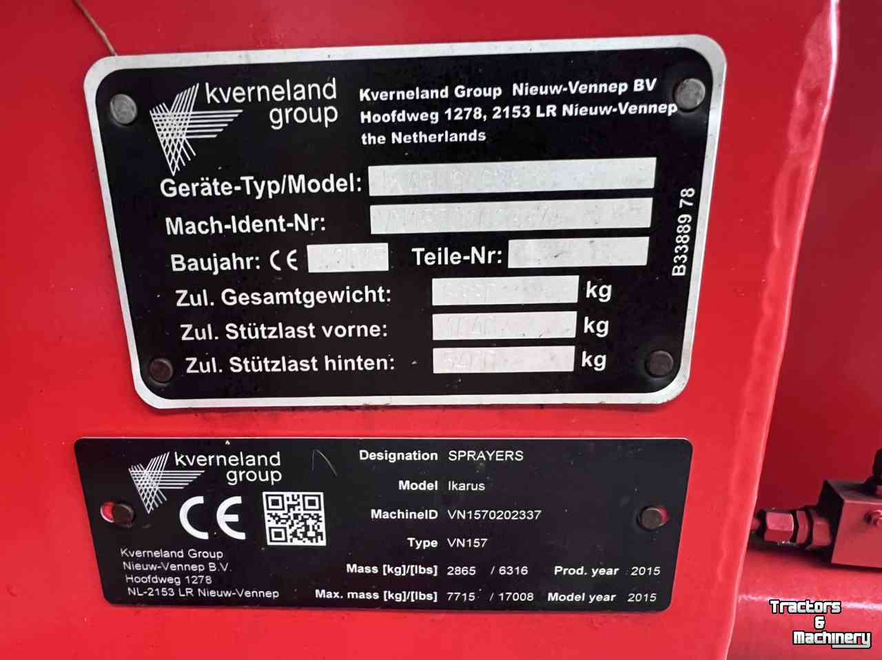 Pulvérisateur trainé Kverneland Ikarus S28