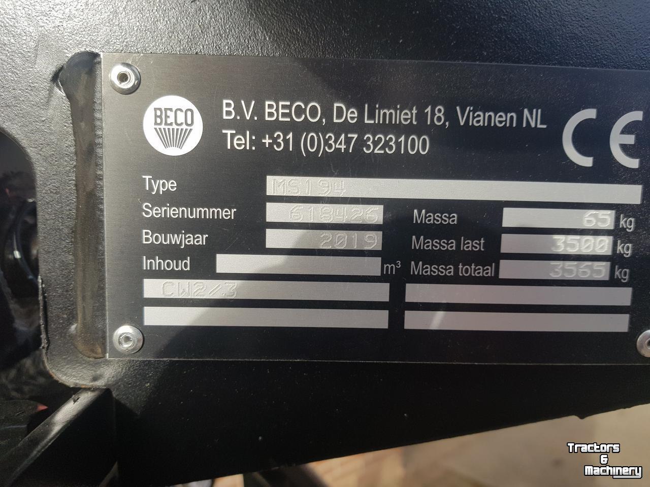 Autres pièces d’équipement et accessoires Beco HSK 1000 stenenklem