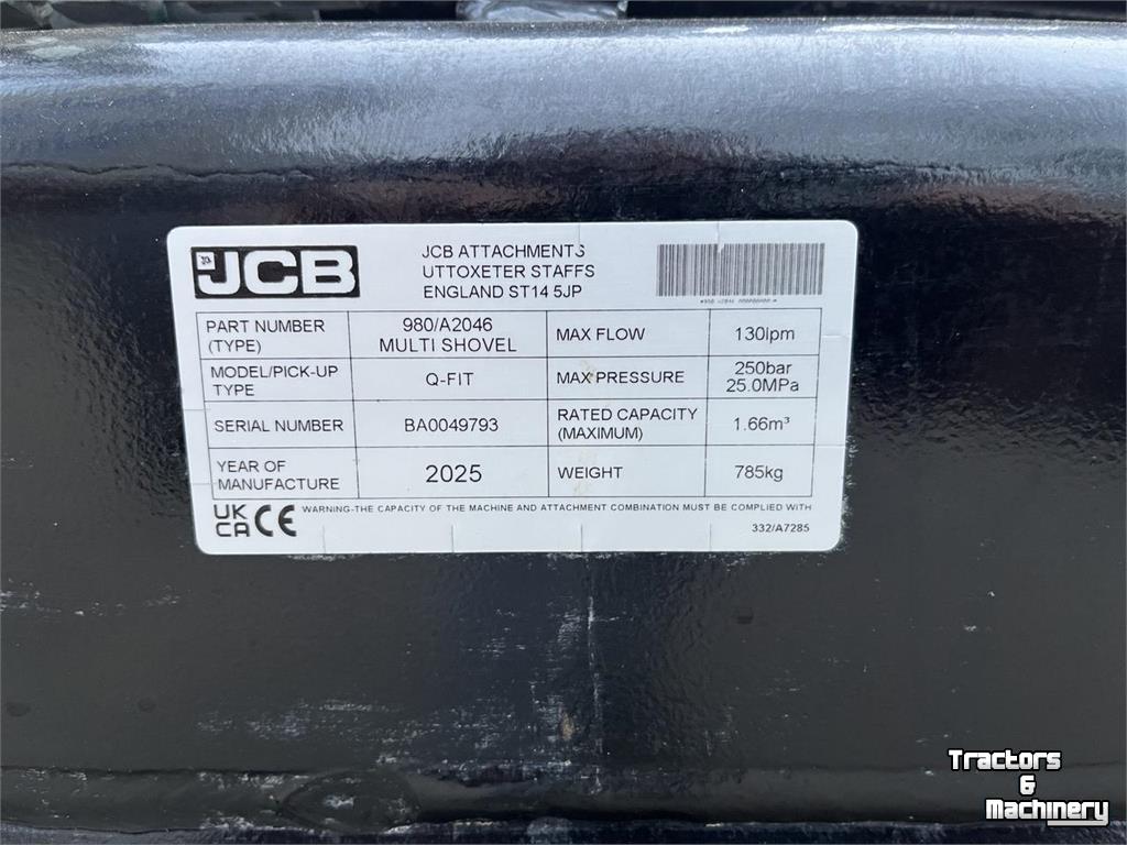 Chargeur Télescopique Strimech Pelicaanbak Qfit JCB
