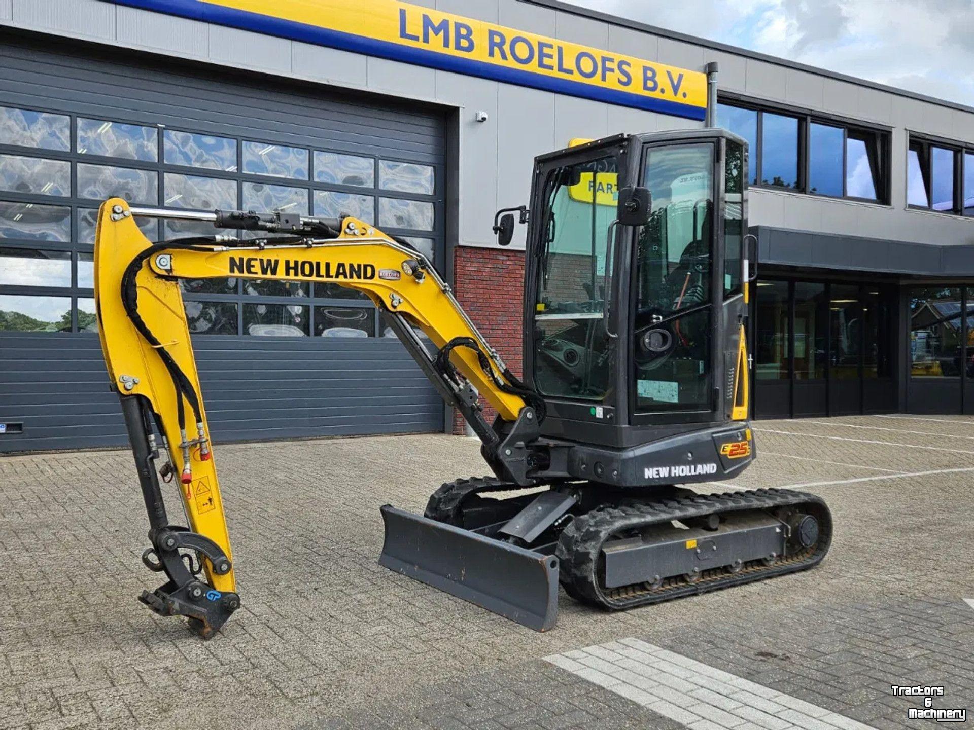 Mini pelleteuse New Holland E25D minikraan