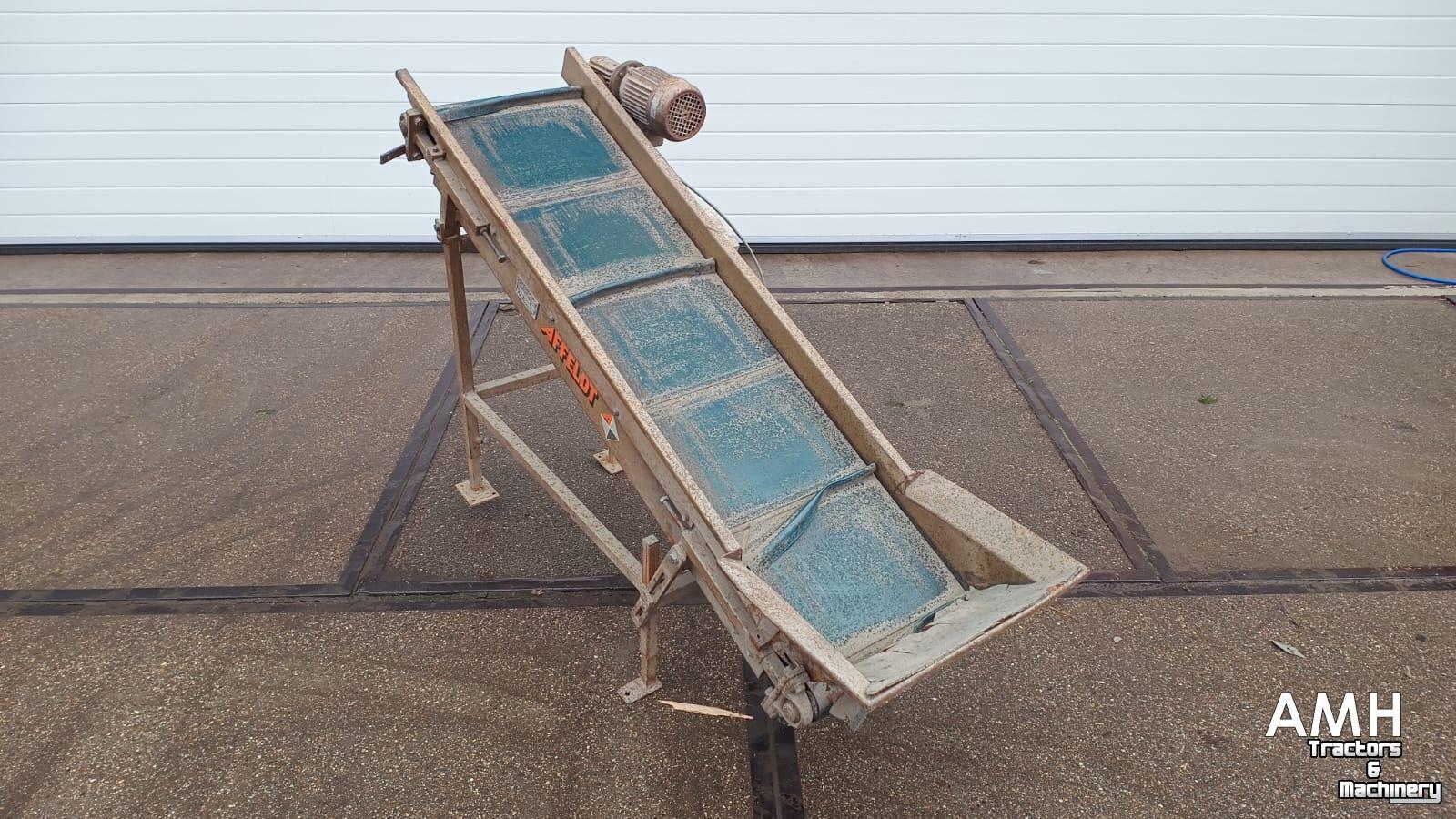 Convoyeur élévateur Affeldt Opvoerband 1600X400 OPVOERBAND ELEVATORBAND ELEVATOR BELT FÖRDERBAND STEIGBAND
