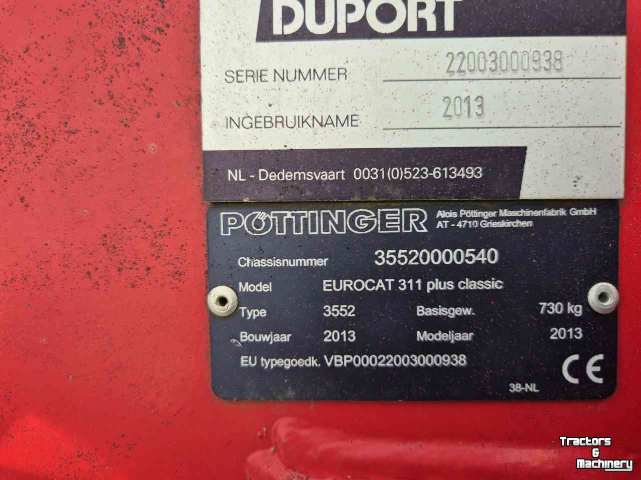Faucheuse Pottinger Eurocat 311 plus classic