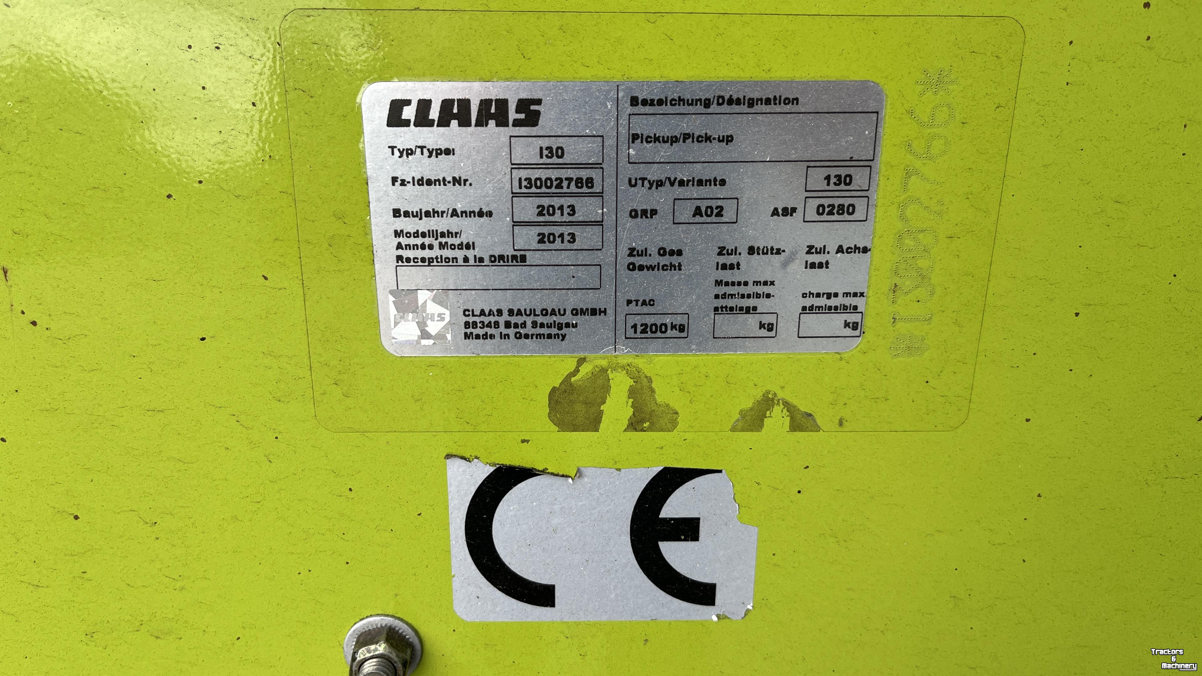 Maisbec Claas PICK UP 300 PRO T