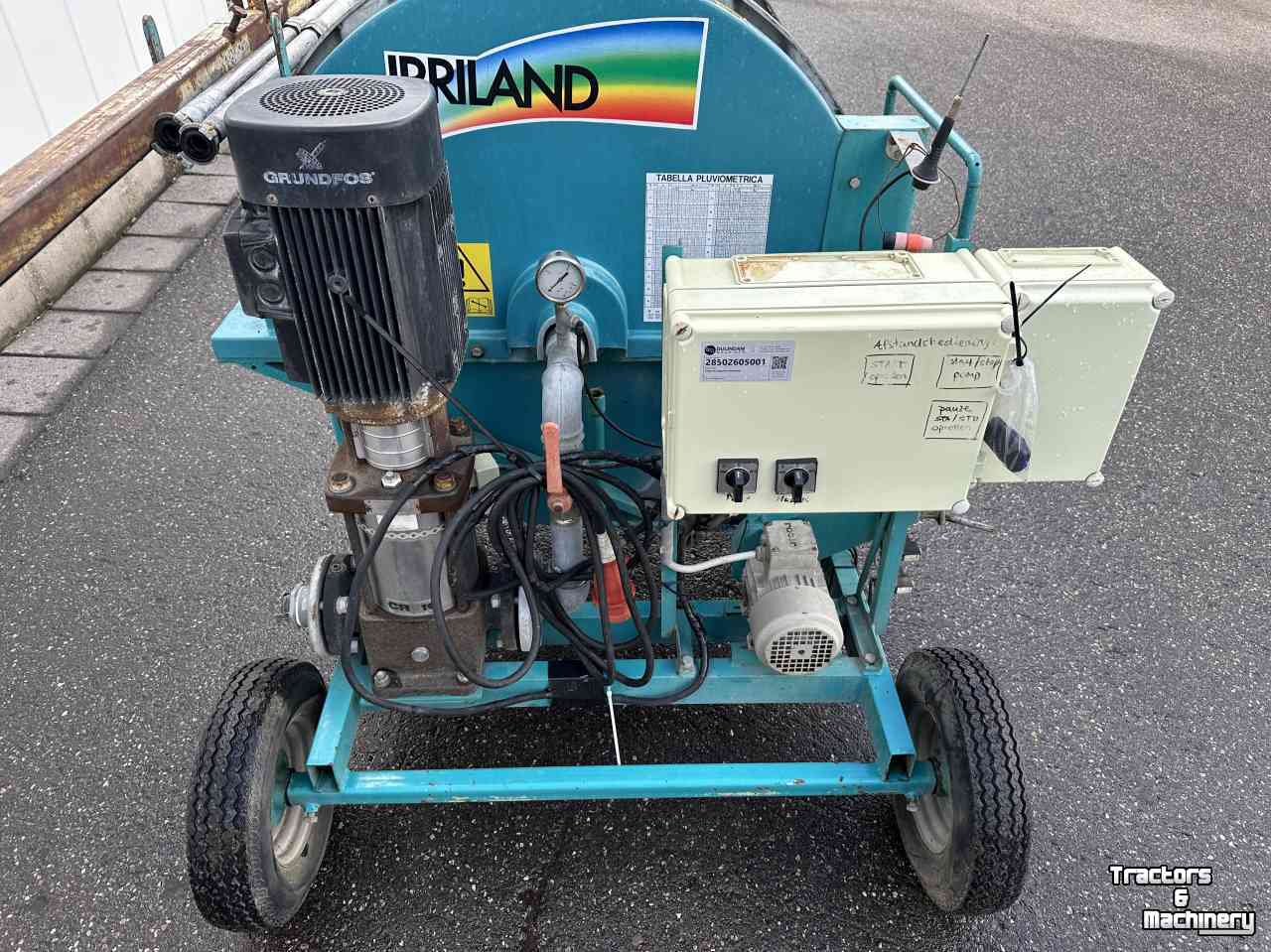 Enrouleur de tuyau  Irriland Irriland 100/40/110 slangenhaspel gegalvaniseerd, 110 meter x 40 mm ø, met afstandsbediening