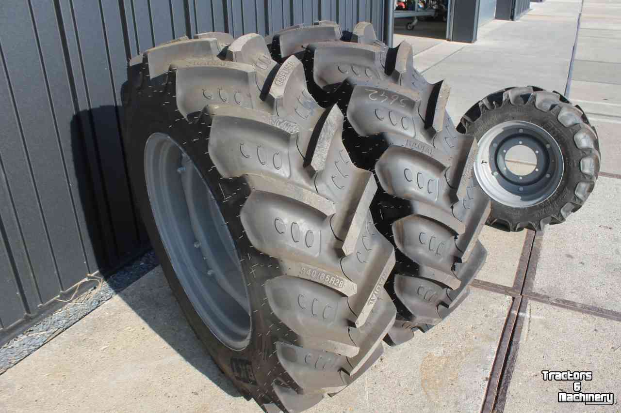 Roues, Pneus, Jantes, Barillets Jumelage BKT 340/85R28 Agrimax RT855 trekkerbanden tractorbanden wielen/velgen