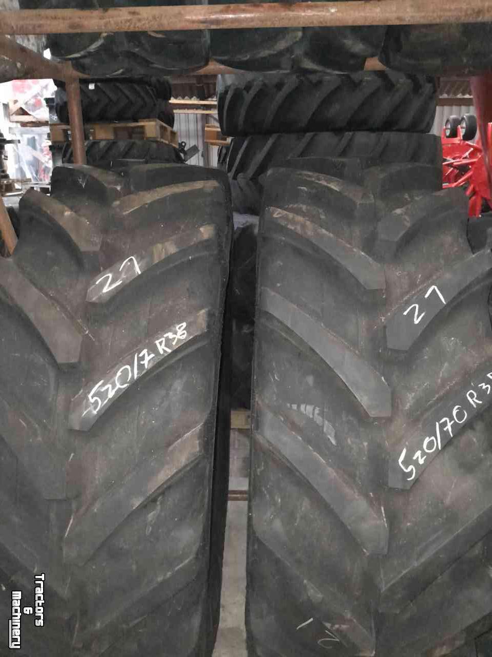 Roues, Pneus, Jantes, Barillets Jumelage Alliance banden set 420/70R28