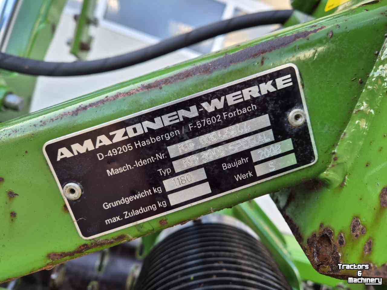 Herse rotative Amazone KG3000 Special rotoreg rotorkopeg met hef