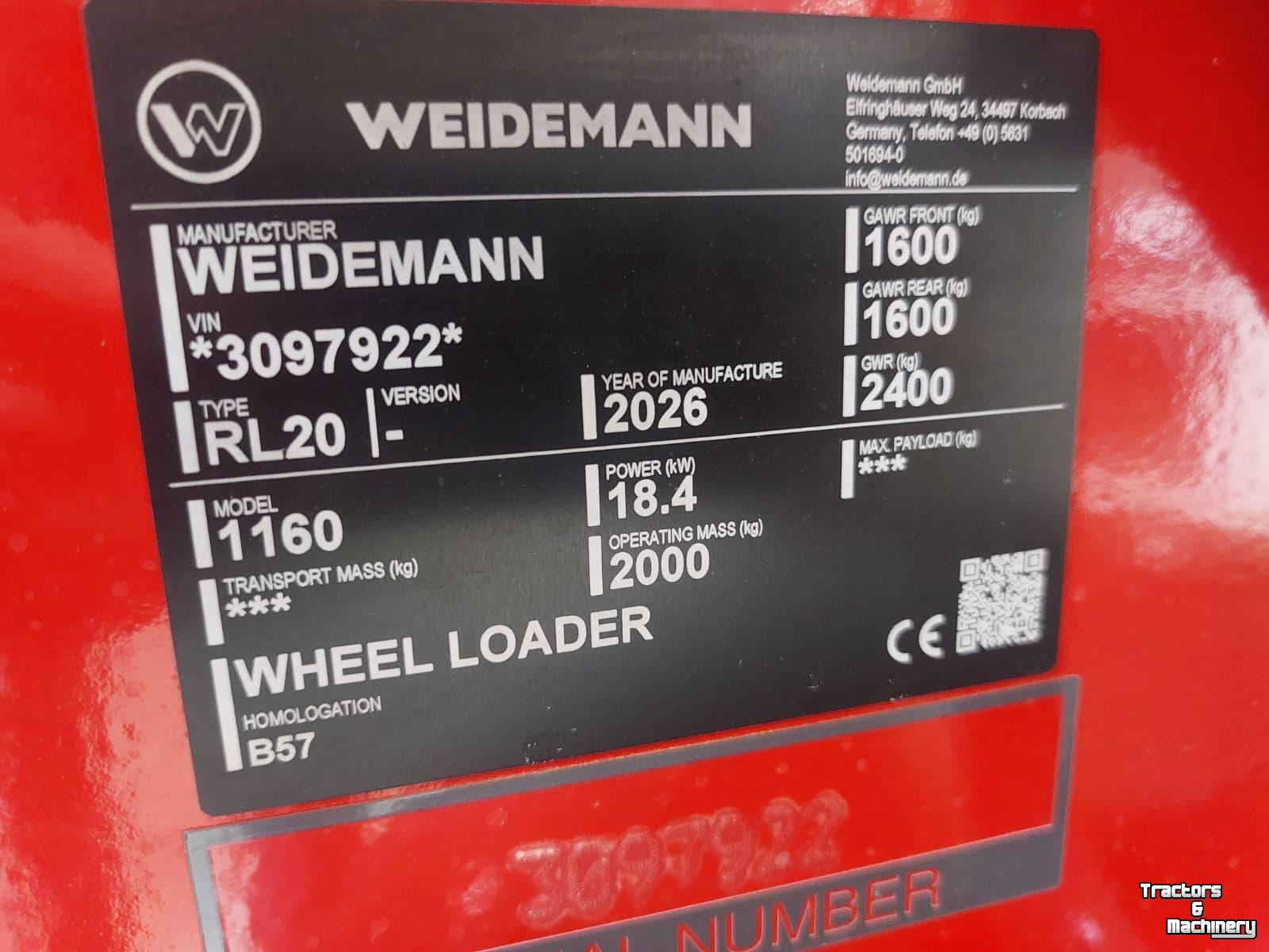 Chargeuse sur pneus Weidemann 1160 special