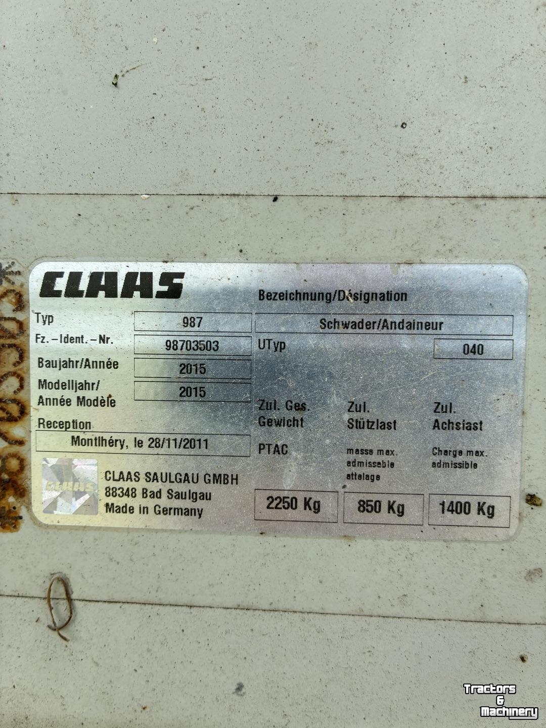 Andaineur Claas LINER 2800 15/55-17