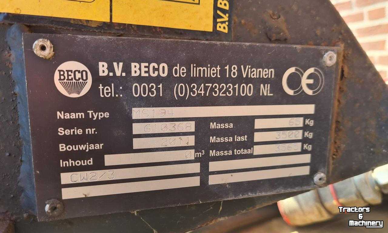 Autres Beco MS1 94 Hijsjuk met rotor