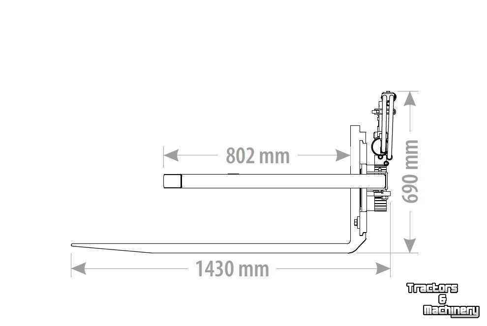 Basculeur de caisses Qmac KISTENKANTELAAR 2.5T (L100X40X1200)