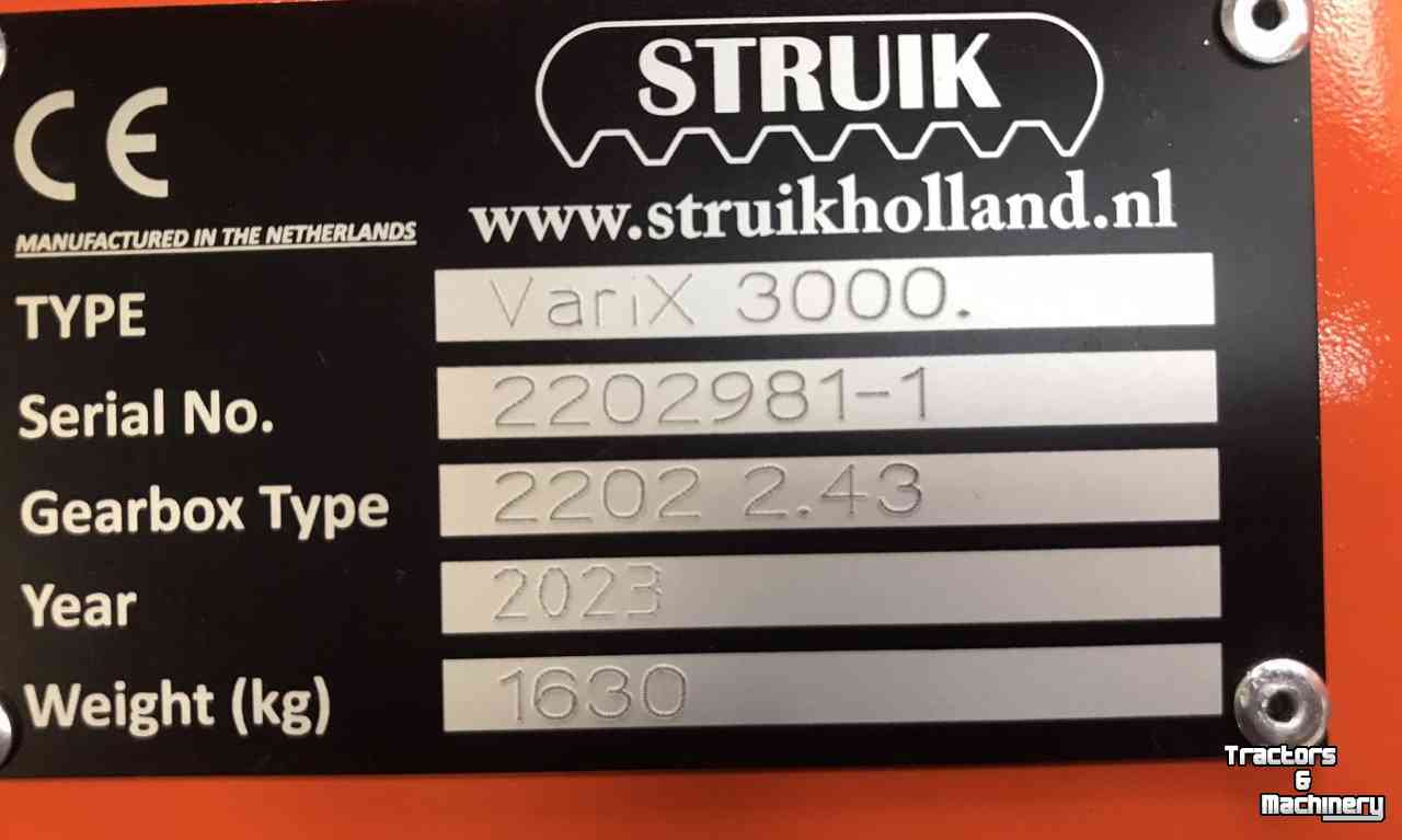 Fraise buteuse Struik Varix 3000 Rijenfrees Nieuw