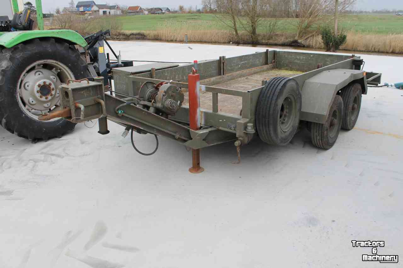 Semi-remorque surbaissé Spijkstaal VHT45KN oprijwagen dieplader aanhanger transporter transportkar