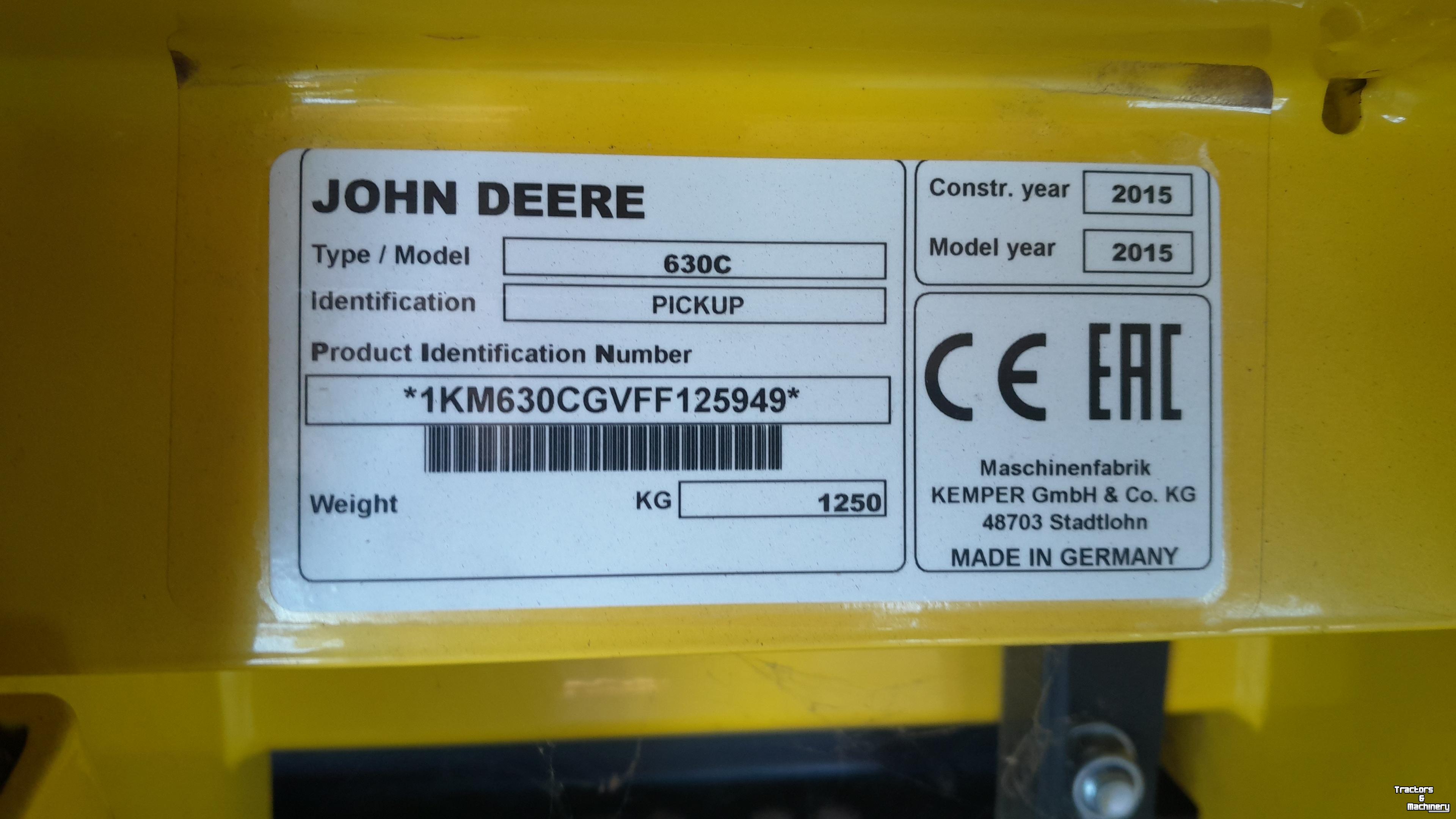 Maisbec John Deere 630C