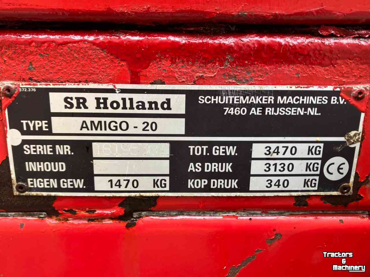 Distributeur de fourrage en bloc Schuitemaker Amigo 20 Blokkenwagen. voermachines