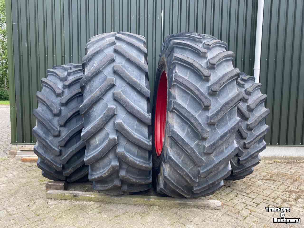 Roues, Pneus, Jantes, Barillets Jumelage  Set Trelleborg TM 1000 VF 750/75R46  en  650/65R38