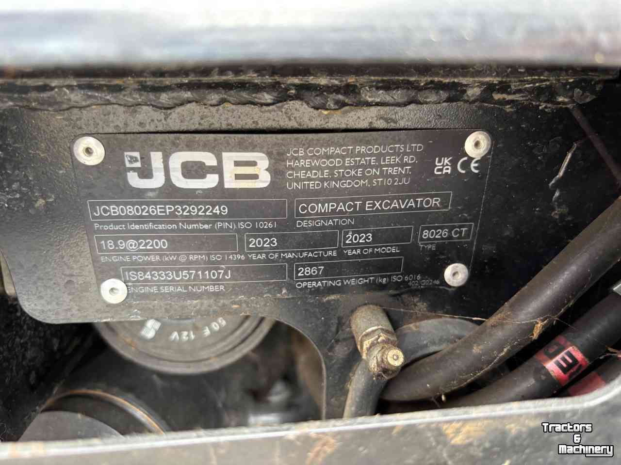 Mini pelleteuse JCB 8026 CTS