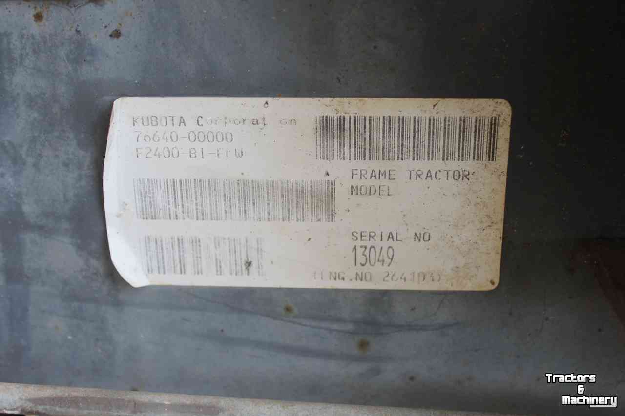Tracteur Tondeuse Autoporté Kubota F2400 diesel frontmaaier zitmaaier cirkelmaaier Votex Piccolo 180K maaidek